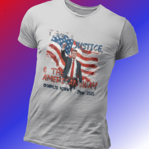 Charlie Kirk Tribute Shirt- Light Grey