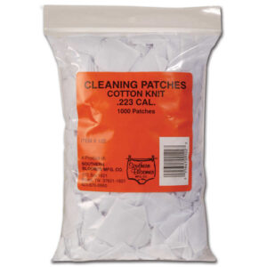 COTTON KNIT CLEANING PATCHES - .223 CALIBER, 1000 BULK BAG