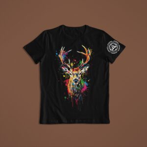 Splatter Paint Deer - Black