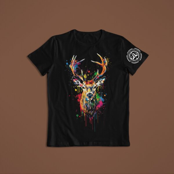 Splatter Paint Deer - Black