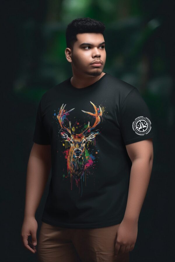 Splatter Paint Deer - Black - Image 3